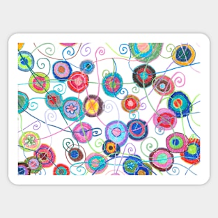 Spirals and dots Sticker